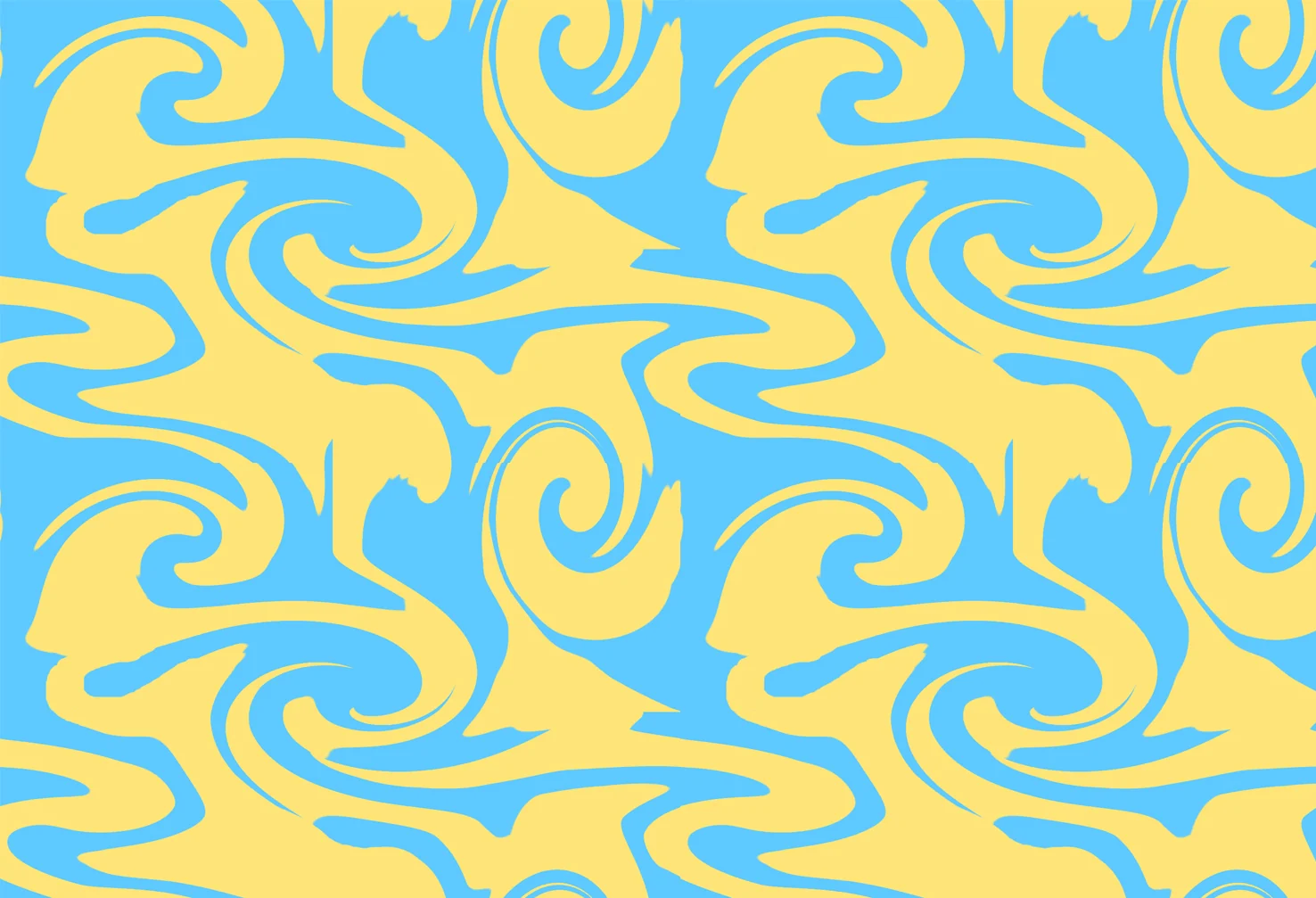 水と油が連続して重なるバイコンティニュアス構造のイメージ